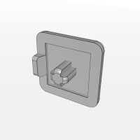 10554 | Заглушка торцева 20х20, штифт 5,7мм, товщ. 4мм, паз 6 10554 | Заглушка торцева 20х20, штифт 5,7мм, товщ. 4мм, паз 6