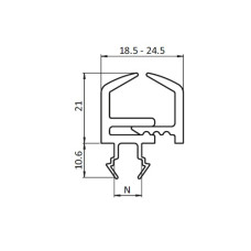 10648 | Комплект ущільнювача 1,5-8 мм, паз 10 профілів Bosch